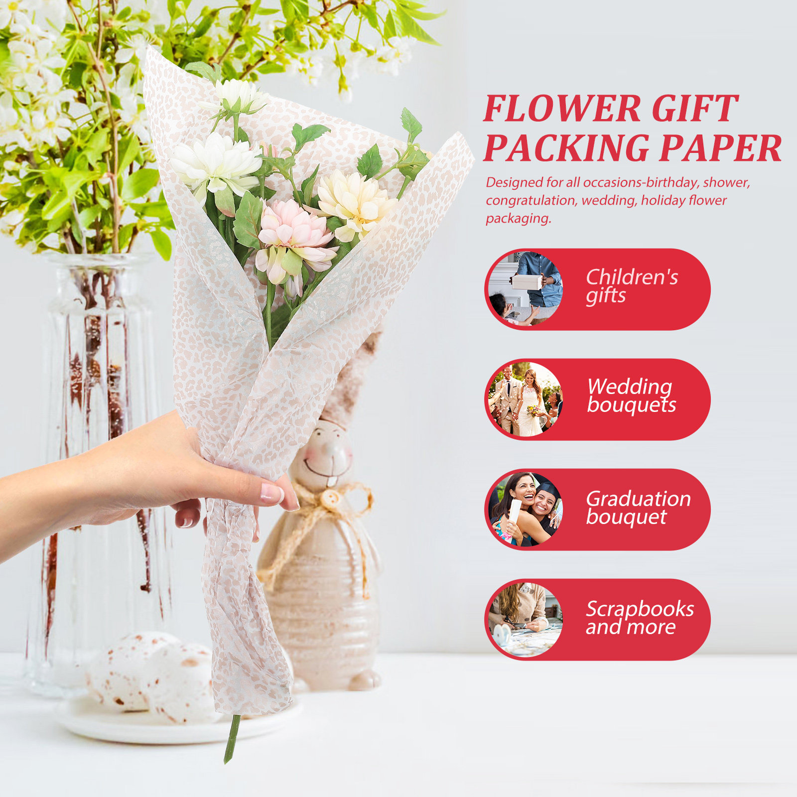 Flower Supplies - Papel de embrulho para flores, papel