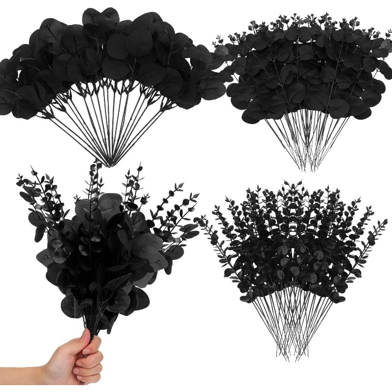 Eucalyptus Preserved - Folhas de eucalipto preto hastes folha