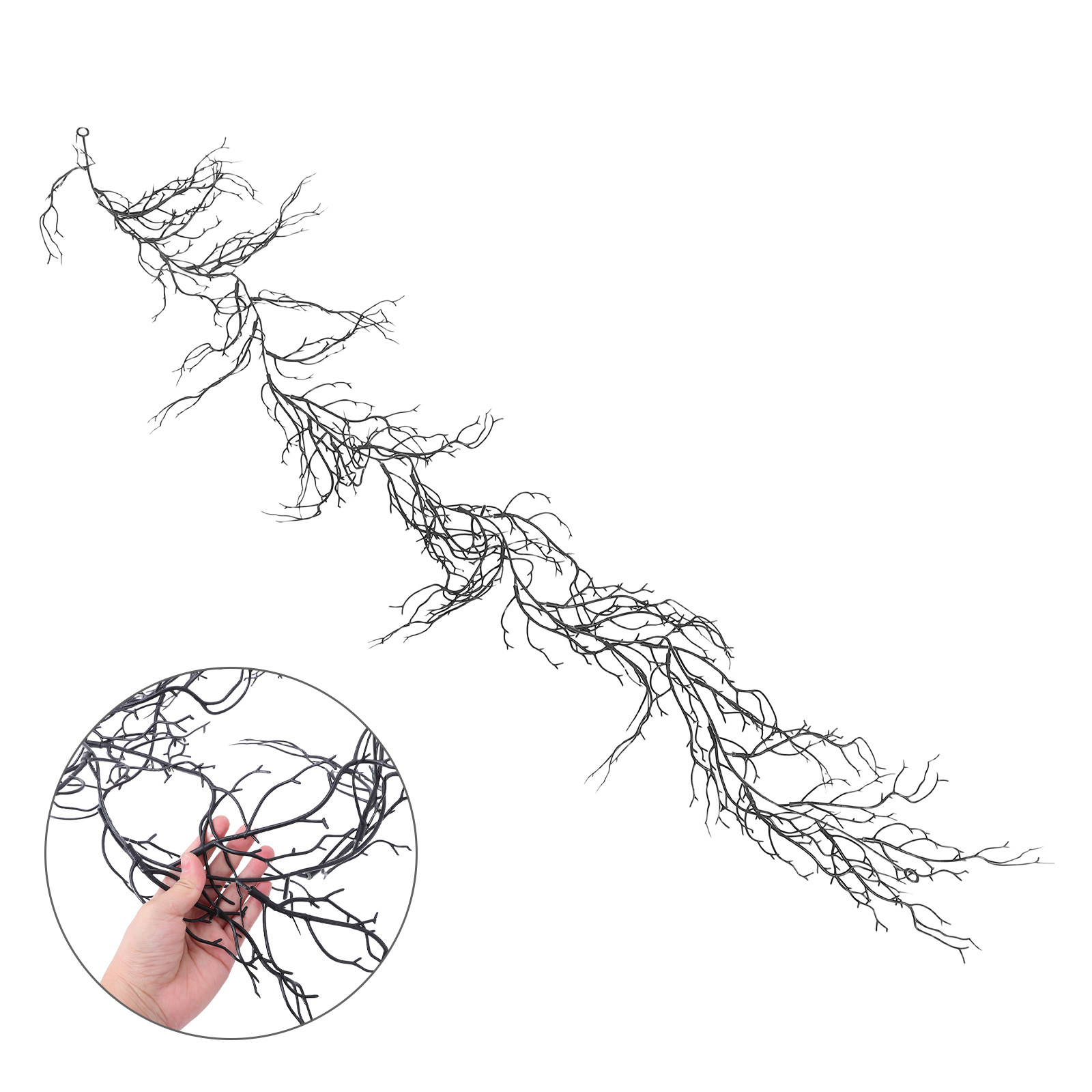 Branch Curly Willow - Galho Decorativo Preto de Salgueiro Encaracolado,