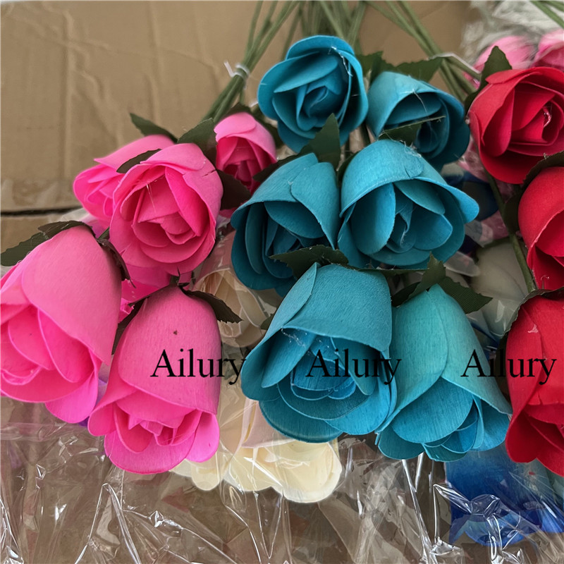 Florist Supply Shop - Flor Artificial Decorativa De Madeira Rose