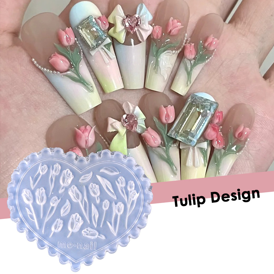 1pc silicone escultura em unha - Flower Supplies avaliação e preço