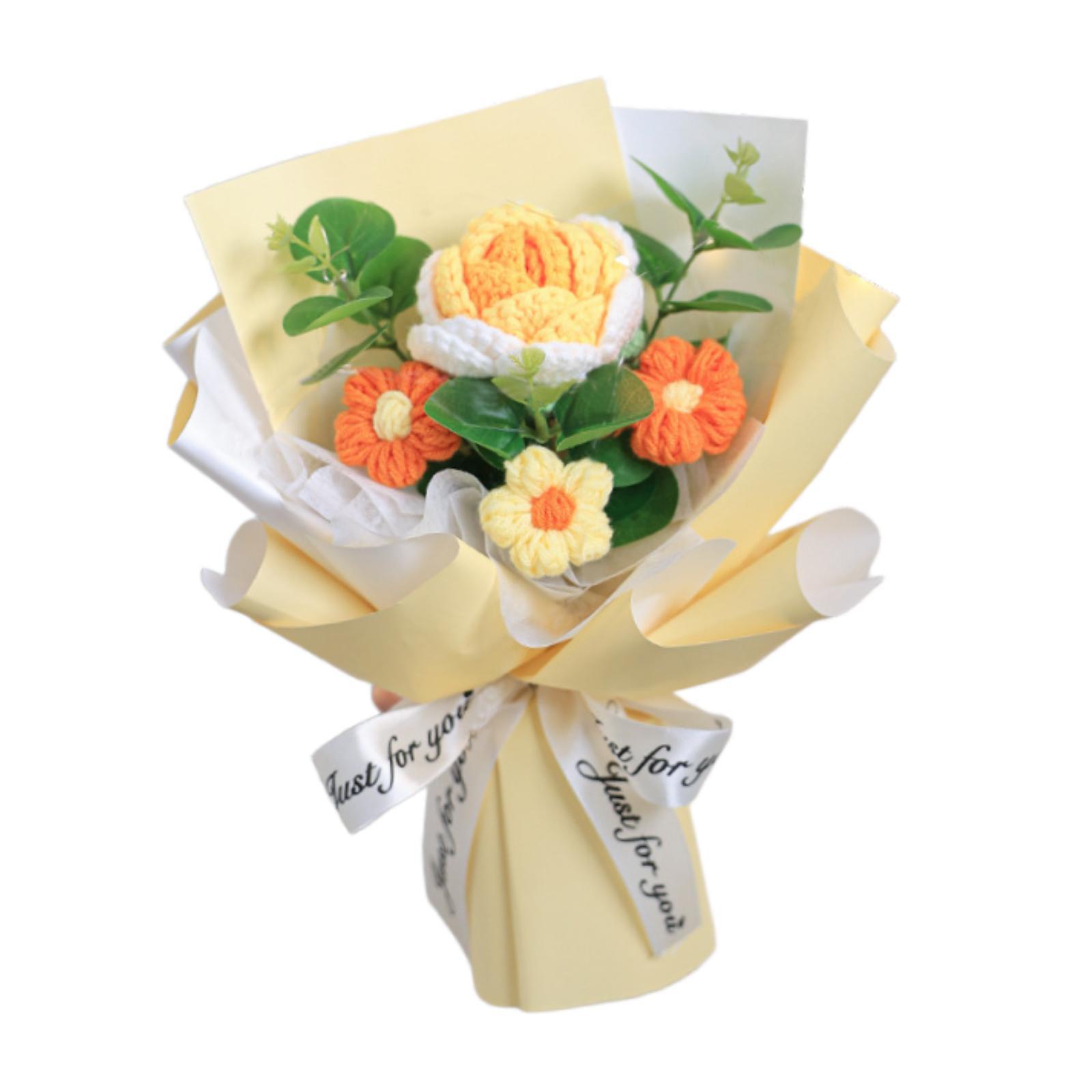 Buquê de Flores de Crochê com  - Eucalyptus Preserved avaliação e preço